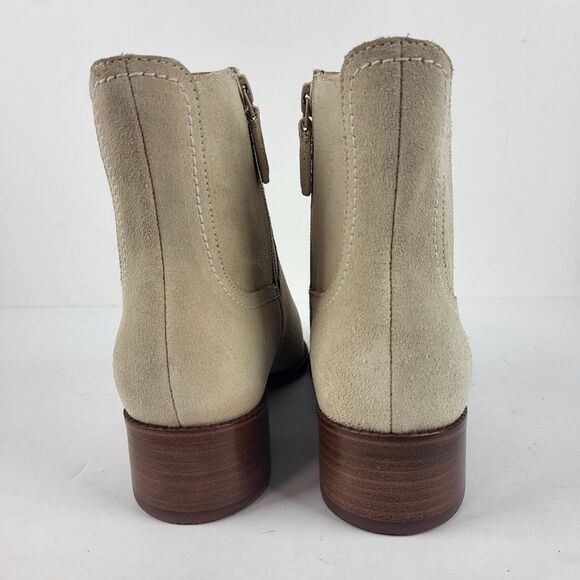 Cole Haan Naia Pointed Toe Block Heel Booties Women's Light Beige Size 7.5B - Picture 6 of 12